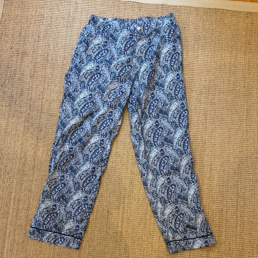 Sleepy Jones Blue Paisley Print Pajamas